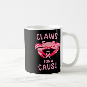 Breast Cancer Awareness Claws For A Cause Crab Coffee Mug