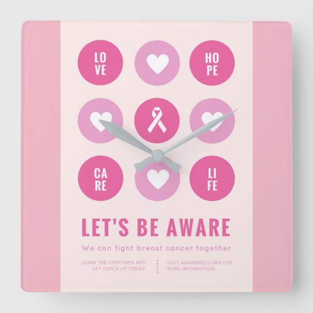 Breast Cancer Awareness Clock (Front)