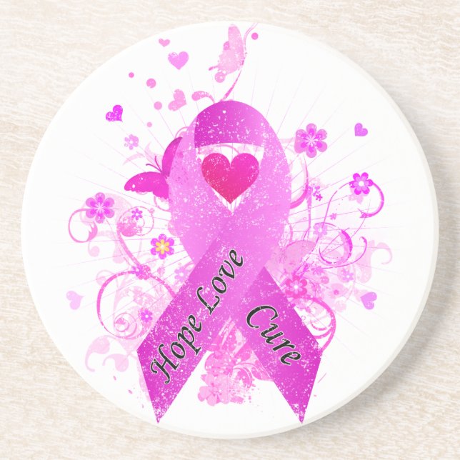 Breast Cancer Awareness Coaster (Front)