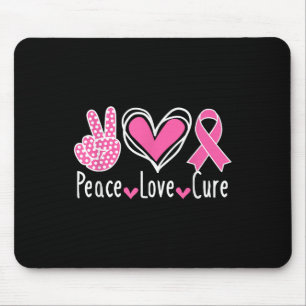 Breast Cancer Awareness Costume Pink Peace Love Cu Mouse Mat