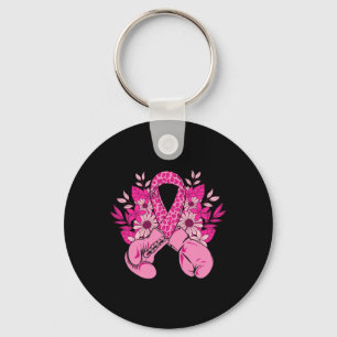 Breast Cancer Awareness Design Pink Ribbon Boxing  Key Ring