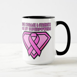 Breast Cancer Awareness Diamond Logo White Mug