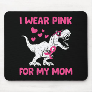 Breast Cancer Awareness Dinosaur Kids I Wear Pink  Mouse Mat