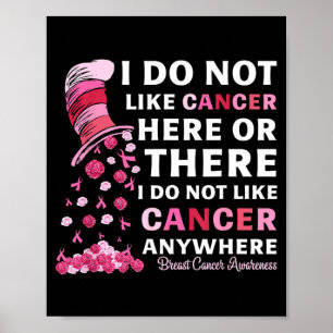 Breast Cancer Awareness Do Not Like Cancer Here Or Poster