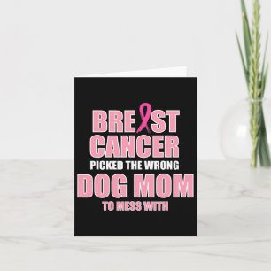 Breast Cancer Awareness Dog Mum For Men Women Card
