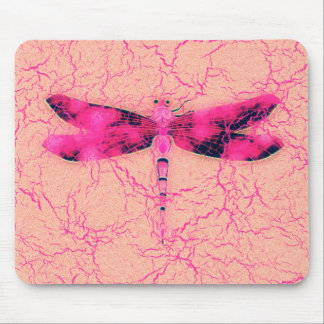 Breast Cancer Awareness Dragonfly Mouse Mat