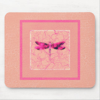 Breast Cancer Awareness Dragonfly Mouse Mat