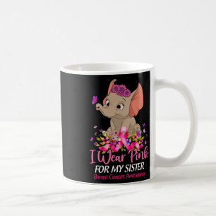 Breast Cancer Awareness Elephant I Wear Pink For M Coffee Mug