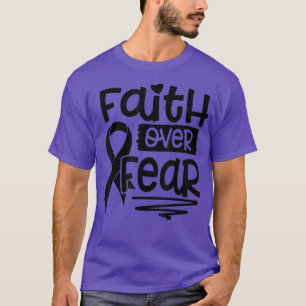 Breast Cancer Awareness Faith Over Fear Pink Ribbo T-Shirt