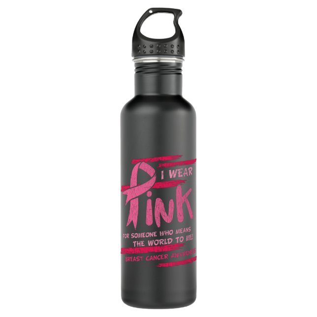 Breast Cancer Awareness Family Friends Support  710 Ml Water Bottle (Front)