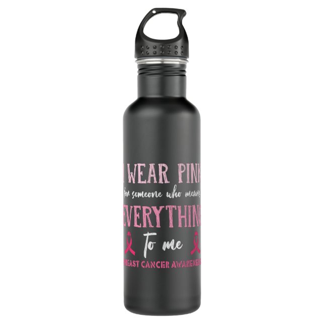 Breast Cancer Awareness Family Friends Support 710 Ml Water Bottle (Front)