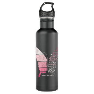 Breast Cancer Awareness Family Matching Butterfly 710 Ml Water Bottle