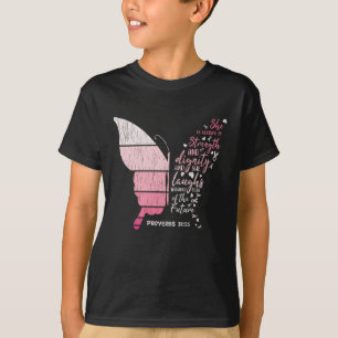 Breast Cancer Awareness Family Matching Butterfly T-Shirt