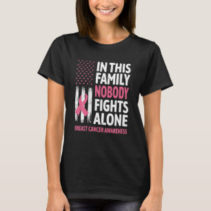 Breast Cancer Awareness Family Support Squad T-Shirt