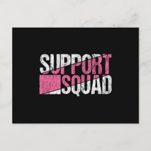 Breast Cancer Awareness Family Support Squad Team Postcard
