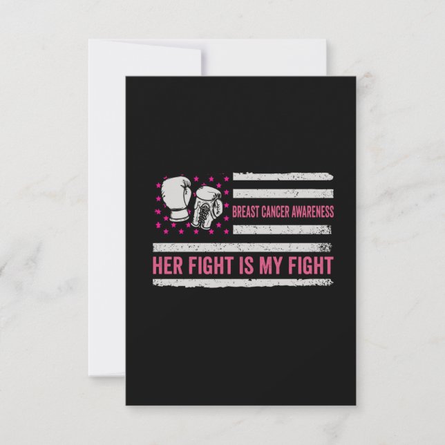 breast cancer awareness fight invitation (Front)