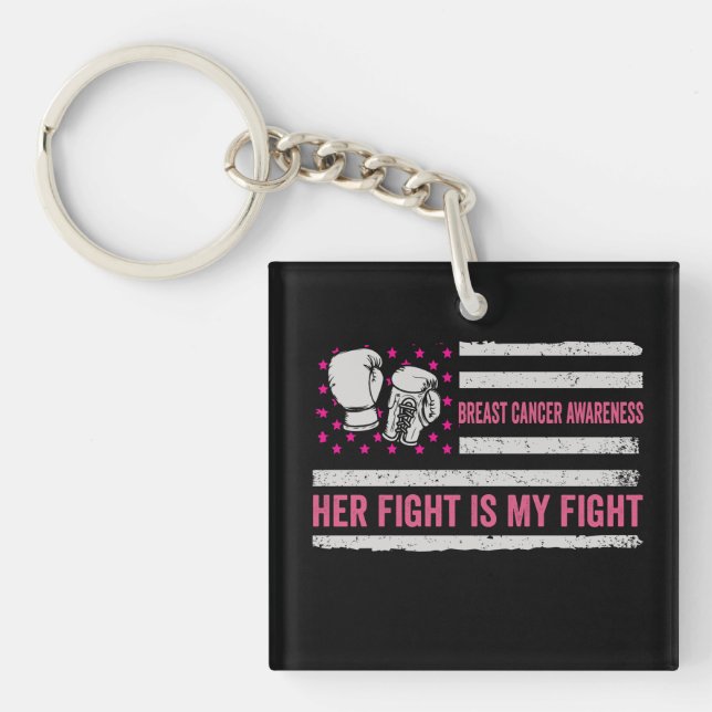 breast cancer awareness fight key ring (Front)