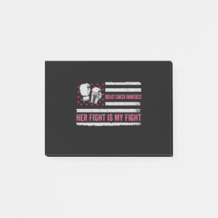 breast cancer awareness fight post-it notes