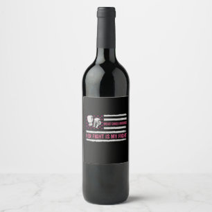 breast cancer awareness fight wine label