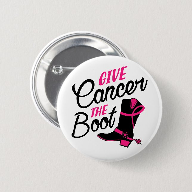 Breast Cancer Awareness Fighter Pink Ribbon Faith 6 Cm Round Badge (Front & Back)