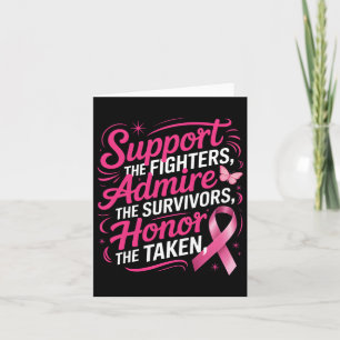Breast Cancer Awareness Fighters Survivors Honour  Card