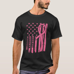 Breast Cancer Awareness Flag USA Breast Cancer T-Shirt