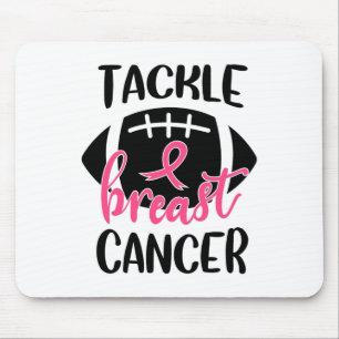 Breast Cancer Awareness Football Ribbon Tackle Bre Mouse Mat