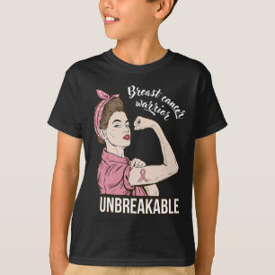 Breast Cancer Awareness For Her Warrior Unbreakabl T-Shirt
