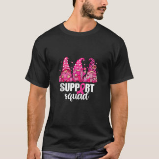 Breast Cancer Awareness For Women Gnomes Support S T-Shirt