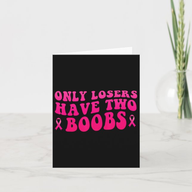 Breast Cancer Awareness Funny Mastectomy  Card (Front)