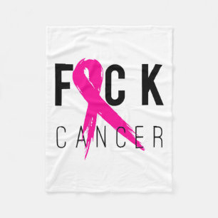 Breast Cancer Awareness Gift Retro Distressed 2 Fleece Blanket