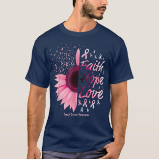Breast Cancer Awareness Gifts Christian Faith Hope T-Shirt