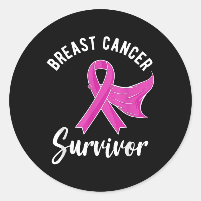 Breast Cancer Awareness Gifts Women Survivor Pink  Classic Round Sticker (Front)