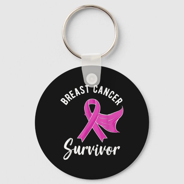 Breast Cancer Awareness Gifts Women Survivor Pink  Key Ring (Front)
