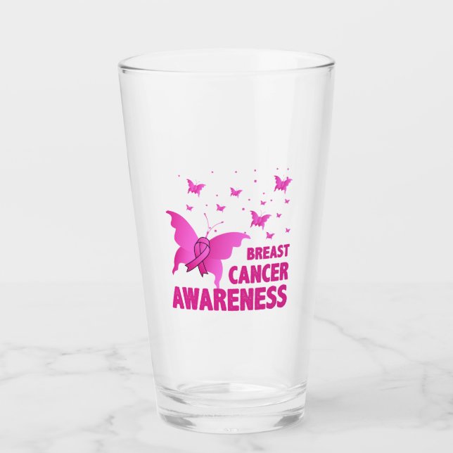 Breast Cancer Awareness Glass (Front)