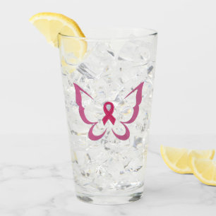 Breast Cancer Awareness Glass