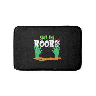 Breast Cancer Awareness Halloween Bath Mat