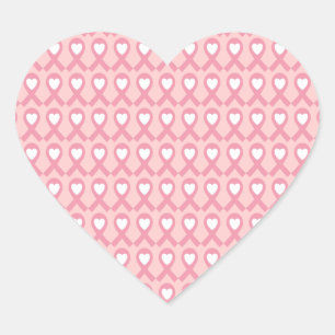 Breast Cancer Awareness Heart Sticker
