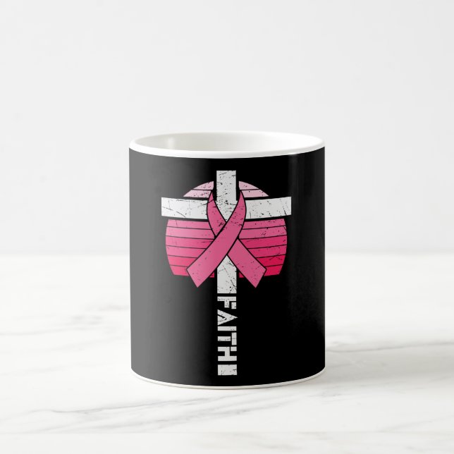 Breast Cancer Awareness Hope Strength Christian Coffee Mug (Center)