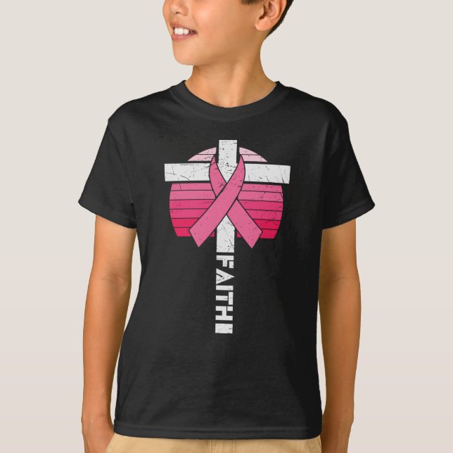 Breast Cancer Awareness Hope Strength Christian T-Shirt (Front)
