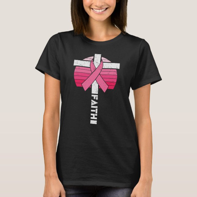 Breast Cancer Awareness Hope Strength Christian T-Shirt (Front)