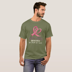 Breast Cancer Awareness Hope Strength Love Support T-Shirt