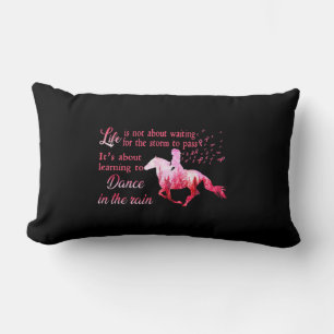 Breast Cancer Awareness Horse Ribbon Pink Gifts Wo Lumbar Cushion