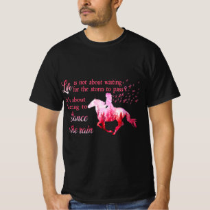 Breast Cancer Awareness Horse Ribbon Pink Gifts Wo T-Shirt