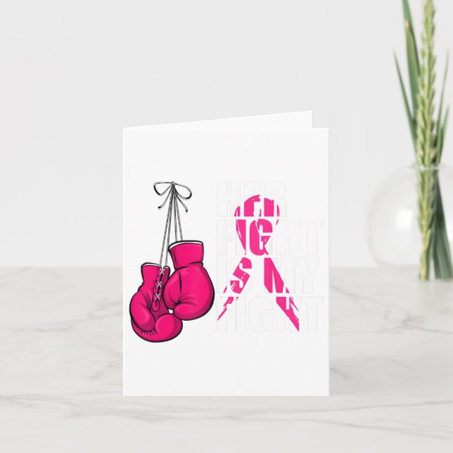 Breast Cancer Awareness Husband Support Squad  Card (Front)
