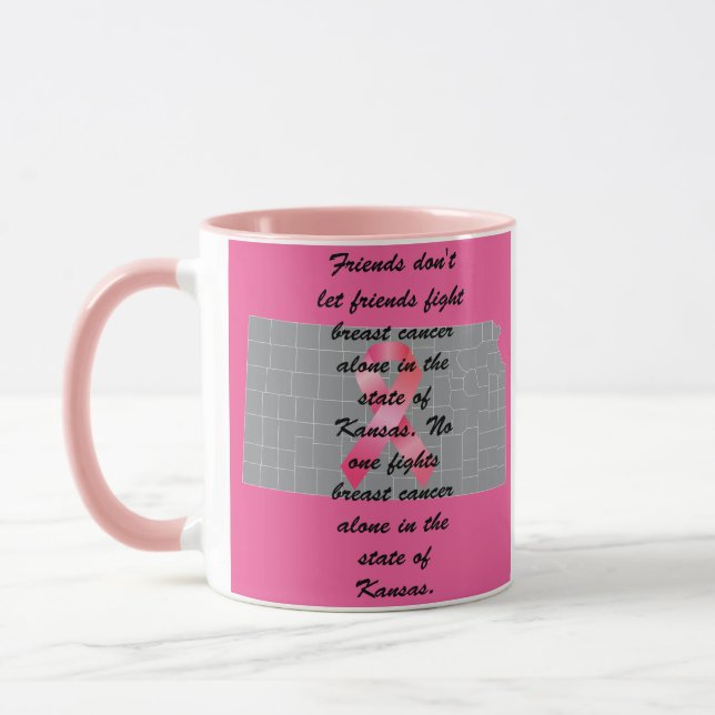 Breast Cancer Awareness in Kansas Mug (Left)