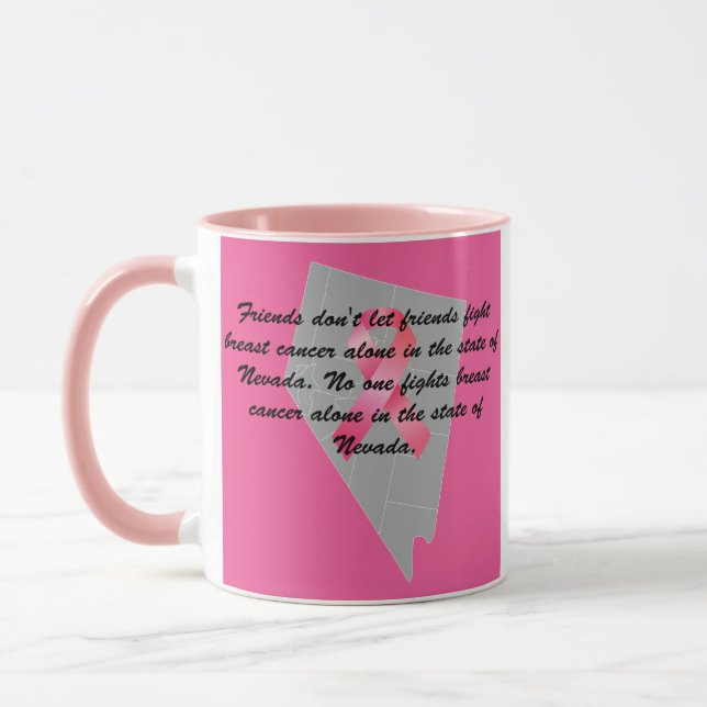 Breast Cancer Awareness in Nevada Mug (Left)