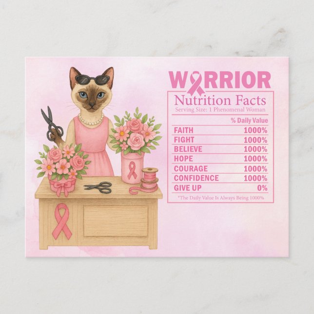 Breast Cancer Awareness in October we wear pink Postcard (Front)