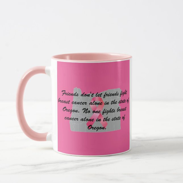 Breast Cancer Awareness in Oregon Mug (Left)