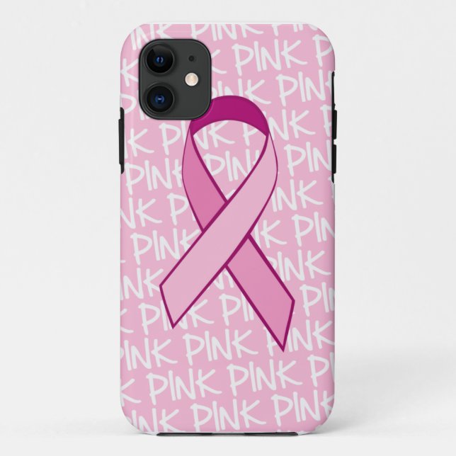 Breast Cancer Awareness iPhone cover - Pink Ribbon (Back)